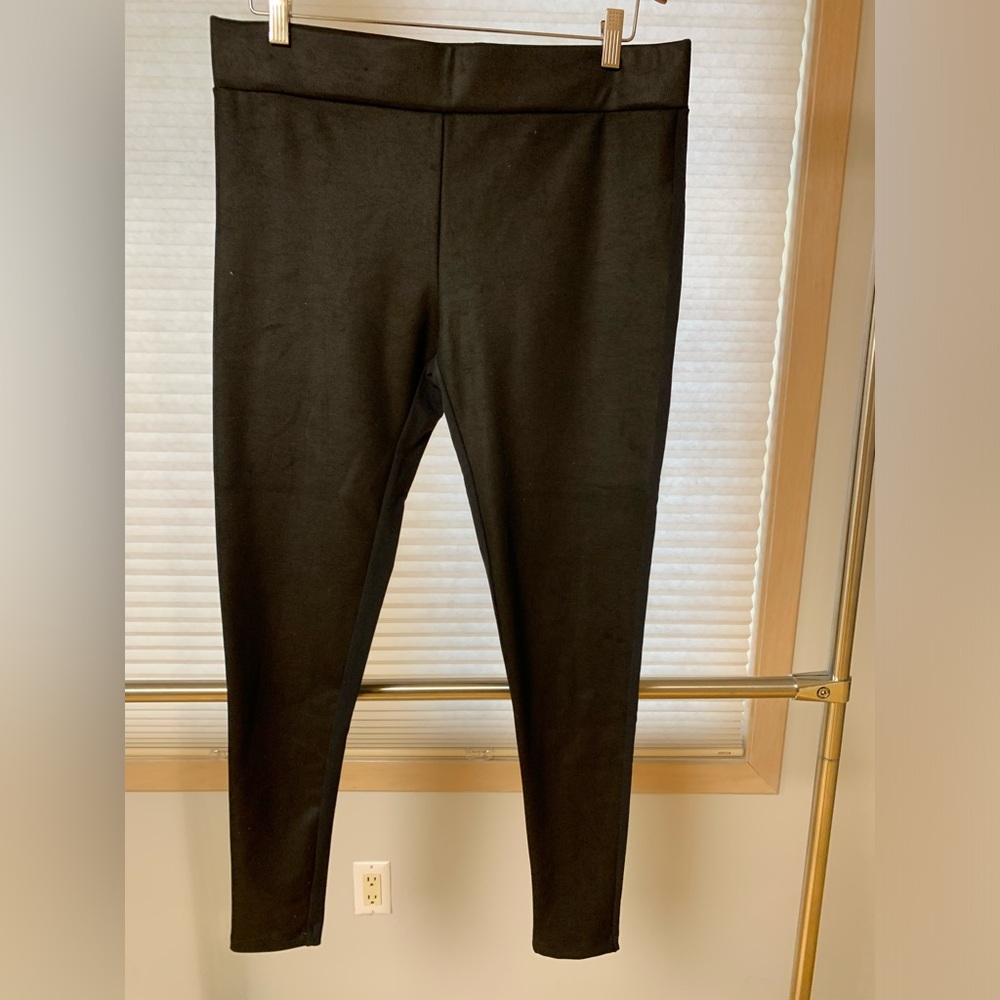 Matty M Women’s XL Stretch Pants/Leggings Black/Glazed Black.Like New